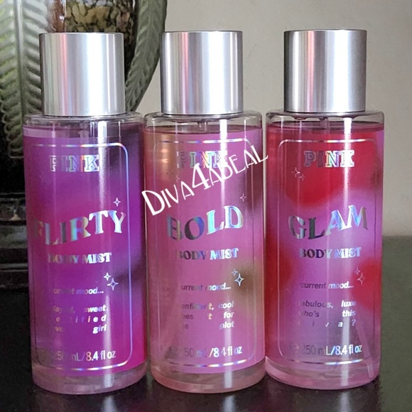 PINK Victoria's Secret Other - PINK Victoria’s Secret BOLD GLAM & FLIRTY 3PC Body Mist Collection Bundle